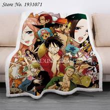 Popular Anime One Piece 3D Printed Fleece Blanket for Beds Thick Quilt Fashion Bedspread Sherpa Throw Blanket Adults Kids 07 2024 - buy cheap