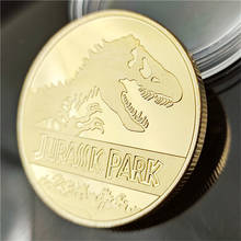 American Jurassic Park Dinosaur Gold Animal Commemorative Coin Collection Children's Birthday Christmas Tooth Fairy Gifts 2024 - buy cheap