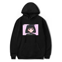 Men Harajuku Unisex Japanese Anime Vaporwave Graphic Hoodies Sad Girl Hip hop Men's sweatshirt Vintage Manga Streetwear Male 2024 - buy cheap