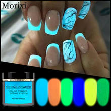 Nail art Noctilucent powder 10ML green yellow Ultrafine Light in the Dark Pigment Fluorescent nail art dipping powder MZ124 2024 - buy cheap