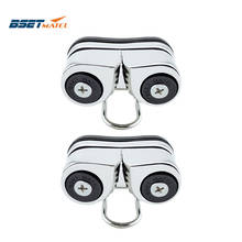 2X Stainless Steel 2 Row Matic Ball Bearing Cam Cleat leading Ring Pilates Equipment Boat Fast Entry Rope Wire Fairlead Sailboat 2024 - buy cheap