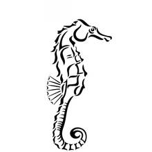 Interesting seahorse Car Decal body decoration accessories personalized PVC bumper window waterproof sticker 17cm * 8cm 2024 - buy cheap