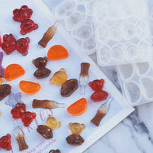Molde de resina para decoração de joias kawaii, mini pingente uv urso de açúcar, doce, cabochões, material de silicone, moldes de resina epóxi 2024 - compre barato