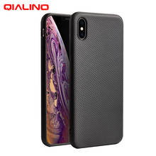 Capa de celular qialino em fibra de carbono ultra fina, sensação de toque, para apple iphone x/xs max 2024 - compre barato