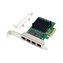 Chip Intel I350AM4, cuatro puertos, sfp, Gigabit, servidor Ethernet, PCI Express, 4 puertos, PCIE, X4, RJ45, adaptador Lan, tarjeta de red 2024 - compra barato