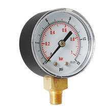 Radial Pressure Gauge 0-15psi 0-1bar Dial Pneumatic Hydraulic Air Pressure Gauge Water Oil Air Pressure Test  for Mining Measure 2024 - buy cheap