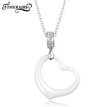 Женское керамическое ожерелье с подвеской в виде сердца 2024 - купить недорого