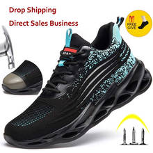 XPUHGM Brand Men Safety Shoes Breathable Casual Sneakers Outdoor Tennis With Steel Toe Cap Women Indestructible Ryder Work Boots 2024 - buy cheap