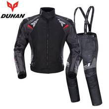 Free shipping 1set Men Motocross Protector Motorcycle Body Armor Racing Cloths Warm Waterproof Coat Motorcycle Jacket and Pants 2024 - buy cheap