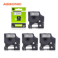 Absonic 5PCS Label Printer Refill Tape Compatible for DYMO D1 Printer 43613 Black on White 6mm for DYMO Label Ribbons Cassette 2024 - buy cheap