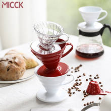 Filtro de café reutilizável para micck, copo com filtro de café gotejador resistente ao calor, suporte separado para 2/4 copos de cerâmica vaso de café 2024 - compre barato