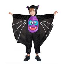 Snailify unissex fantasia de dia das bruxas para crianças, desenho animado, roxo, morcego, cosplay, para crianças, purim, carnaval, roupa, asas, morcego 2024 - compre barato