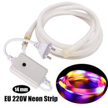 RGB Neon Strip EU 220V 240V Waterproof Flexible Neon Sign Fairy Lighting Festival Decoration 14mm 120leds/m 2835 LED Strip 2024 - buy cheap