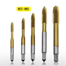 High quality HSS 6542 Straight groove taps Titanium plated straight pointed taps, M3/M4/M5/M6/M8 tapping thread screw tip opener 2024 - buy cheap