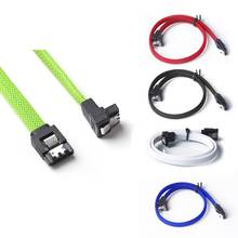 50CM SATA 3.0 III SATA3 7pin Data Cable Right Angle 6Gb/s SSD Cables HDD Hard Disk Data Cord with Nylon Sleeved 2024 - buy cheap