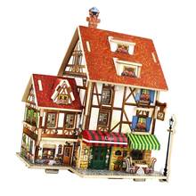 Casa de muñecas en miniatura con Kit de muebles, casa de muñecas francesa de madera desmontable, bricolaje, 1/24 2024 - compra barato