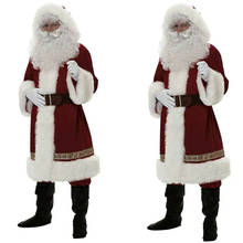 Disfraz de Papá Noel para hombre y mujer, traje de adulto para Navidad, disfraz de lujo para adultos 2024 - compra barato