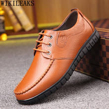 Yellow Leather Casual Shoes Man Fashion Brown Oxford Shoes for Men 2022 Black Designer Shoes Men High Quality Zapatos De Hombre 2024 - buy cheap