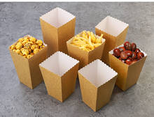 Hot Sale 100 pcs  Kraft  Paper Popcorn Boxes Bag Birthday Party decorations kids baby shower boy Girl party supplies 2024 - buy cheap