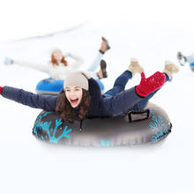 Prancha de esqui inflável 47 '', dobrável, tubo de neve, trenó, com alças, parte inferior, crianças, adulto, acesso ao ar livre, tubo de neve, esqui 2024 - compre barato