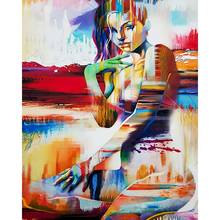RUOPOTY Frame Women painting By Numbers For Adults Canvas Painting Modern Wall Art Canvas For Home Decors Art 2024 - buy cheap