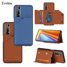 Multi-card Slot Stand Phone Case for OPPO Reno 4 Lite 4F Realme 5i 6i 7 C3 A9 A5 2020 A53 A93 A52 C15 Flip Wallet Leather Cover 2024 - buy cheap