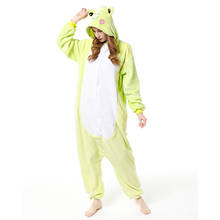 Winter Flannel Kigurumi Women Men Onesies Cute Cartoon Animal Frog Pajamas Set Unisex Pyjama Pijama Sleepwear 2024 - buy cheap