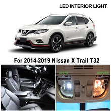 9pcs Canbus Error Free Car LED Bulb Interior Reading Dome Map Roof Light Kit 2014-2019 Nissan X Trail T32 License Plate Lamp 2024 - buy cheap