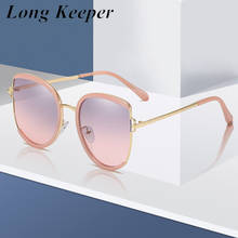 LongKeeper Cat Eye Sunglasses Women 2020 Brand Designer Oversized Sun Glasses Female Vintage Gradient Eyewear Trendy UV400 2024 - buy cheap