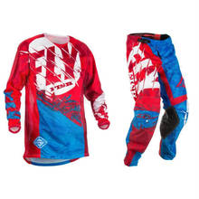 Fly Fish-traje de carreras MX para Motocross, pantalones y Jersey, conjunto de equipo para Moto Dirt Bike ATV, rojo/Negro, 2018 2024 - compra barato