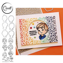 Qwell naive conjunto de selos transparente, conjunto de selos de metal transparente para meninos, lampada de recorte personalizável 2024 - compre barato