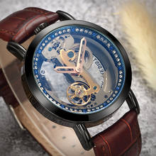 Shenhua 2019 moda de luxo relógios masculinos relógios transparentes relógios mecânicos automáticos masculinos diamante volante relógios 2024 - compre barato