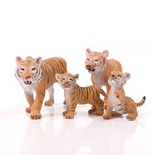 Modelos de tigre de simulación, figuras de acción de animales salvajes, Colección, juguetes educativos, 4 unids/set/Set 2024 - compra barato