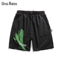 Una Reta Summer Shorts Men 2021 New Streetwear Harajuku Sweatpants Hip Hop Magic hand Print Casual Shorts Men's clothing 2024 - buy cheap