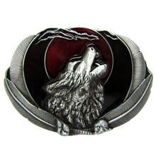 Novelty Vintage Western Belt Buckle Howling Animal Moon Rodeo Indian Classic Men's Accessories 2024 - buy cheap