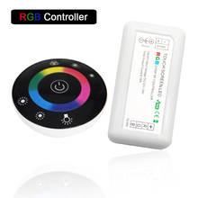 Controlador de Panel táctil redondo RGB, controlador de interruptor de atenuación LED inalámbrico, regulador regulable para lámpara de tiras LED RGB, DC12V 24V 2024 - compra barato