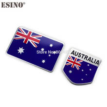10 x Car Styling New Australia National Flag Set 3D Metal Chrome Aluminium Alloy 3D Emblem Badge Sticker Decal Auto Accessory 2024 - buy cheap