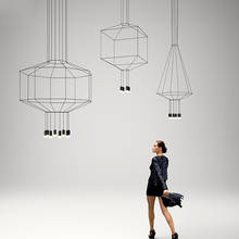 Luces LED colgantes G9, lámpara Industrial de pared de línea larga, montada minimalista, color negro, para decoración de dormitorio y sala de estar 2024 - compra barato