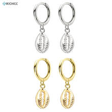 Kikichicc 925 Sterling Silver Gold Shell Drop Earring Luxury Plain Women Dangle Charm Earrings 2020 Fashionable Jewelry 2024 - buy cheap