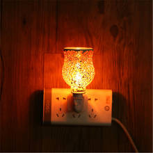 Креативная лампа с эфирным маслом, светильник для спальни с плавким воском, романтическая мозаичная ароматическая лампа Бытовая вилка, теплый ночсветильник, украшение для дома 2024 - купить недорого