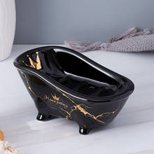 Ceramic Soap Dishes Shower Soap Case Household Container Storage Box Bathroom Accessories Bathtub Shape Creative Ornaments 2024 - buy cheap