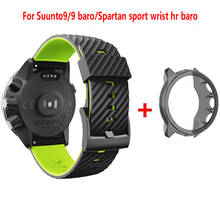 Tpu pulseira relógio caso capa protetora para suunto9/d5/spartan esporte/pulso banda hr silicone 24mm pulseira para suunto 9 cinta 2024 - compre barato