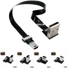 Гибкая печатная плата USB Daten Kabel в Stecker auf мини USB B 5Pin мэннлихен 90 град вверх/унтен/ссылки/rechten Winkel адаптер синхронизации Lade 0,25 м 0,5 2024 - купить недорого