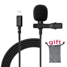 Mini microfone para iphone relâmpago tipo c 3.5mm microfone para samsung huawei xiaomi lapela clip-on gravação microfono 2024 - compre barato