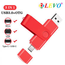 3 in 1 OTG USB Flash Drive USB3.0 & Type-C & Micro USB Pen Drive 256GB 128GB 64GB 32GB USB Stick Pendrives 2024 - buy cheap