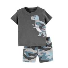 Children Clothes Suit Camouflage Dino Baby Boy Clothing Sets Newborn Outfit Infant T-Shirt Camo Shorts Pants 6 9 12 18 24 Month 2024 - buy cheap