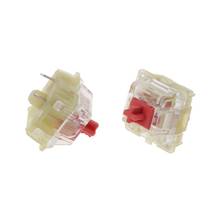 Interruptor original cereja mx rgb, interruptor vermelho rosa silencioso 3 pinos para teclado mecânico 2 peças 2024 - compre barato