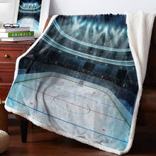 Winter Cashmere Blanket Ice Hockey Field Bed Cover Blankets Blanket Throws Fleece Cover Wrapfleece Personalized Cozy Plush Durab 2024 - buy cheap