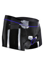 Sexy Latex Boxer men LATEX underwear with crotch hole customized 2024 - buy cheap