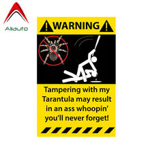 Aliauto Warning Car Sticker Personality Tampering Withe My Tarantula Decal Accessories PVC for Lada Kia Mazda 3 Subaru,13cm*8cm 2024 - buy cheap